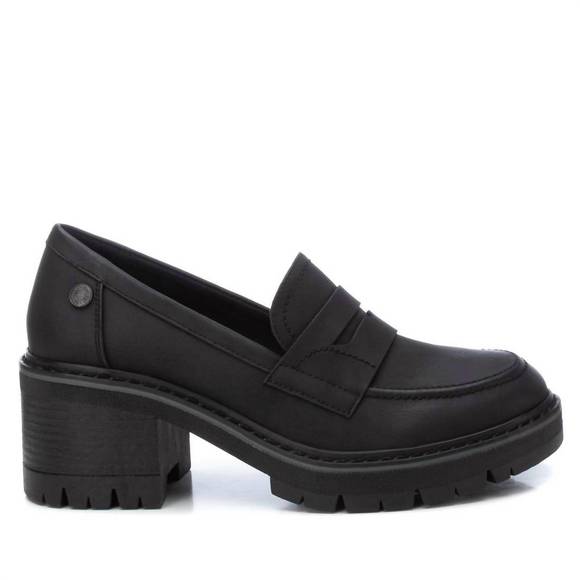 NEW XTI women's mask detail moccasins in black - Picture 1 of 1